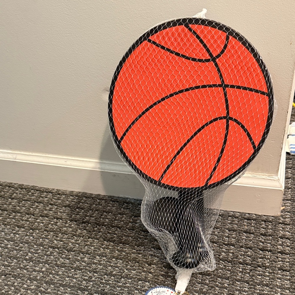 Orange and Black Basketball foam Paddle Set. New